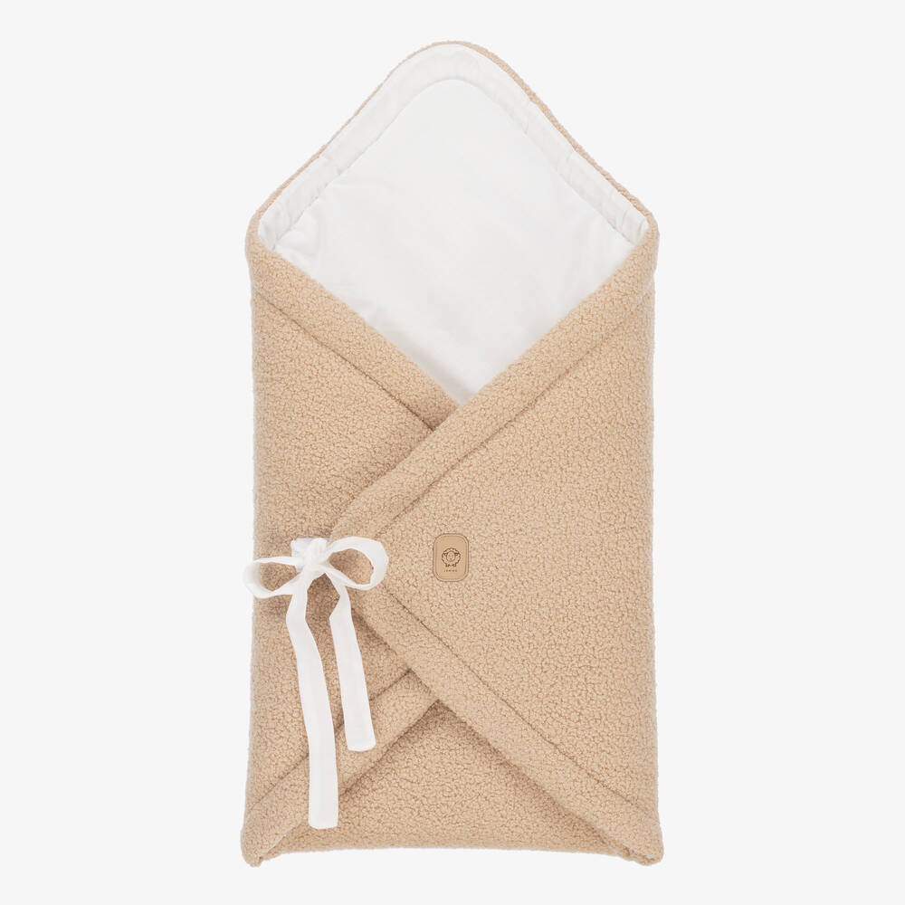 Jamiks-Beige Cotton Bouclé Fleece Nest (63cm) | Childrensalon Outlet