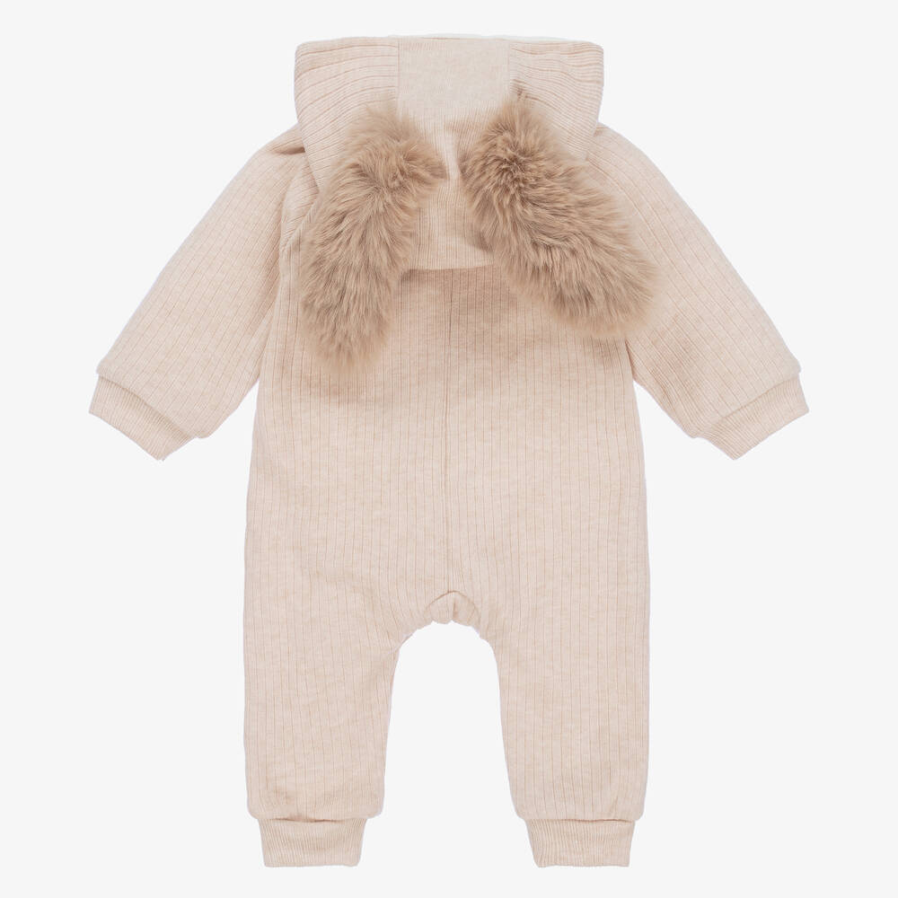 Jamiks-Бежевый комбинезон из джерси для коляски с ушками кролика | Childrensalon Outlet