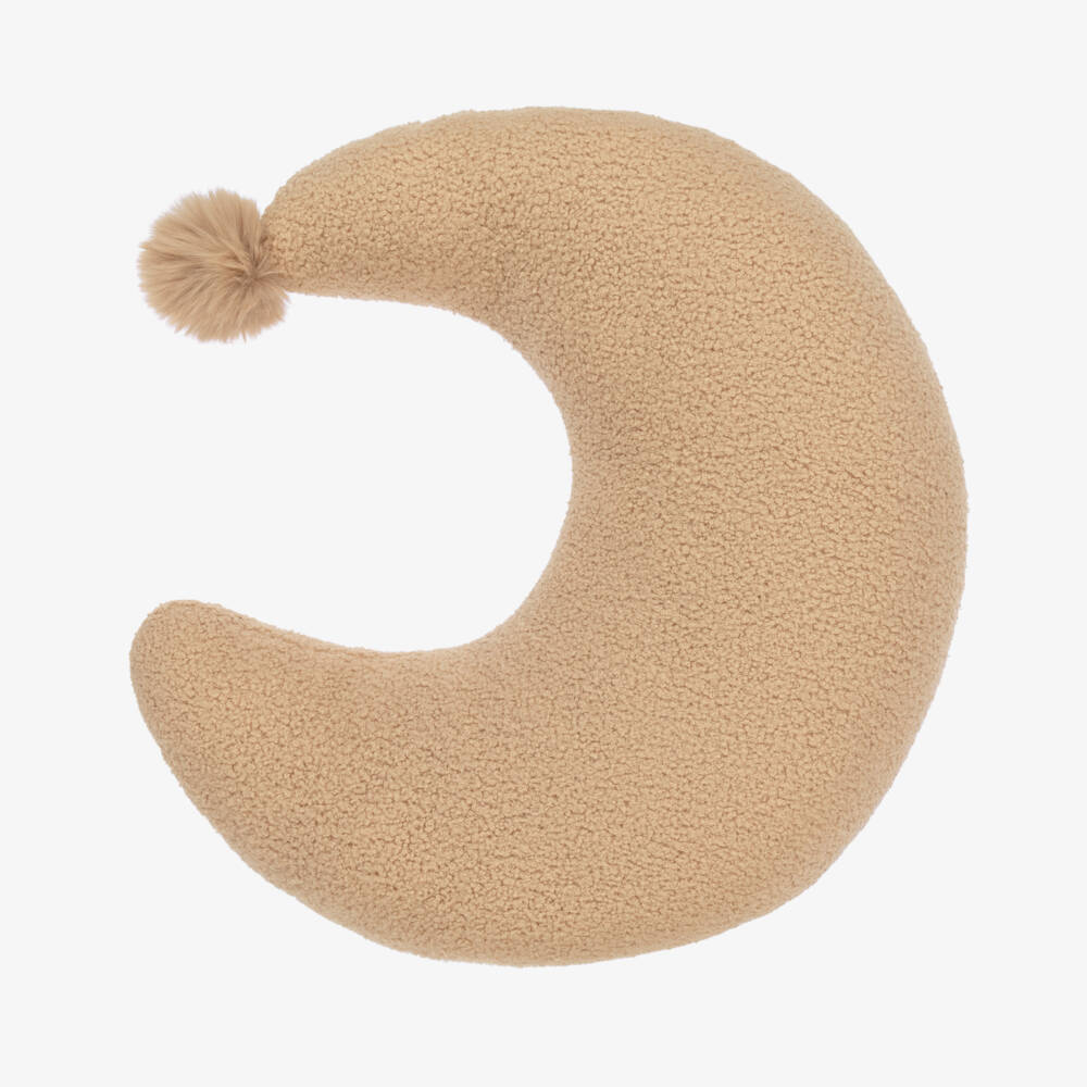 Jamiks-Beige Moon Bouclé Nursing Pillow (52cm) | Childrensalon Outlet