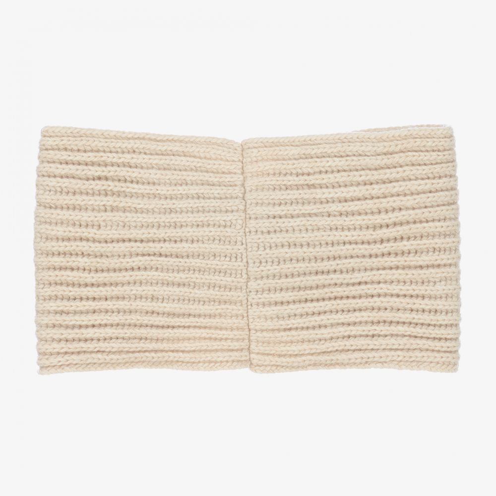 Jamiks-Бежевая шерстяная вязаная повязка на голову | Childrensalon Outlet