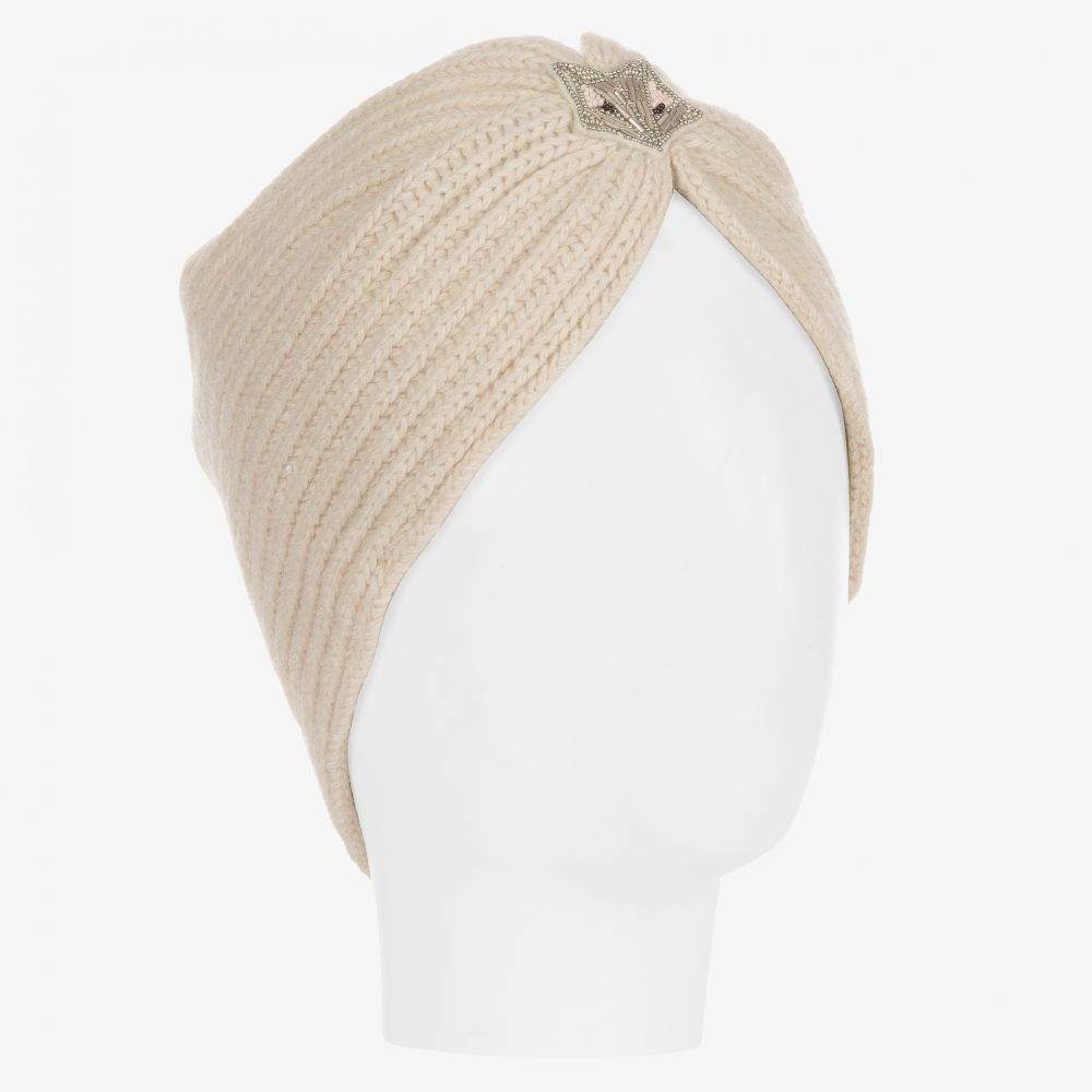 Jamiks-Бежевая шерстяная вязаная повязка на голову | Childrensalon Outlet