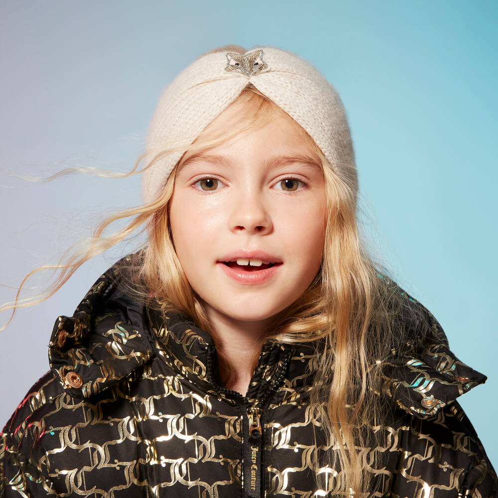 Jamiks-Бежевая шерстяная вязаная повязка на голову | Childrensalon Outlet