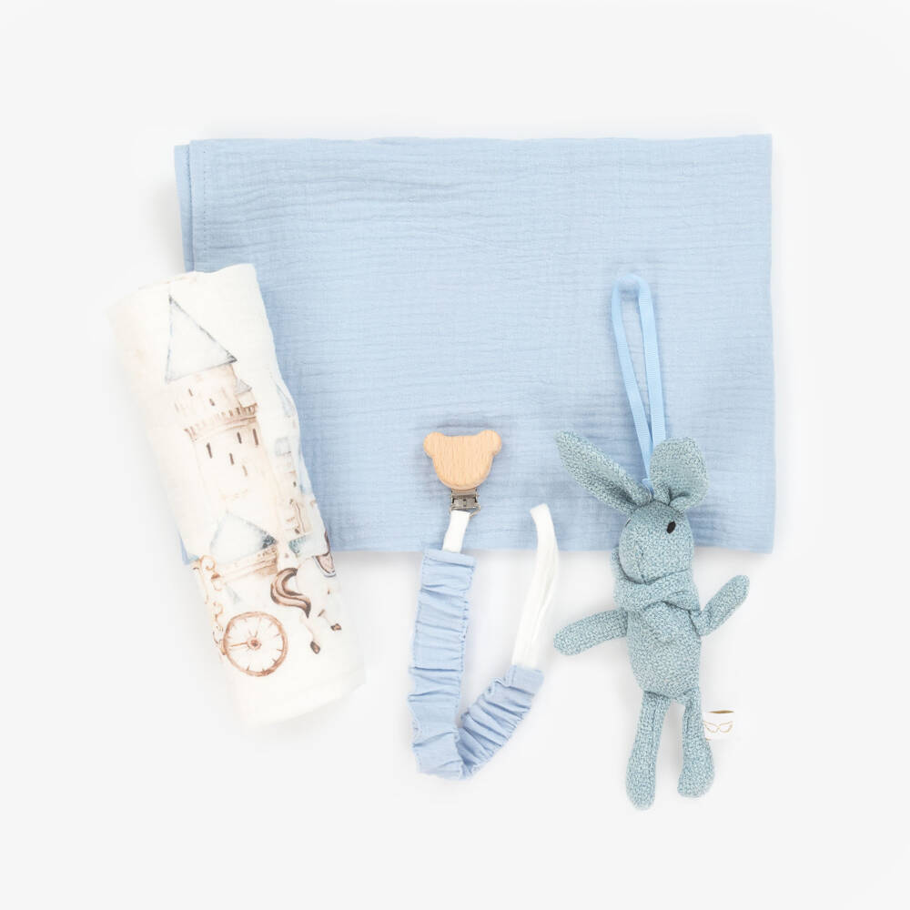 Jamiks-Boys' Azure Muslin & Clip Bundle | Childrensalon Outlet
