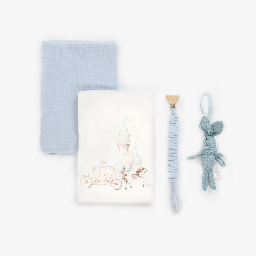 Jamiks-Boys' Azure Muslin & Clip Bundle | Childrensalon Outlet