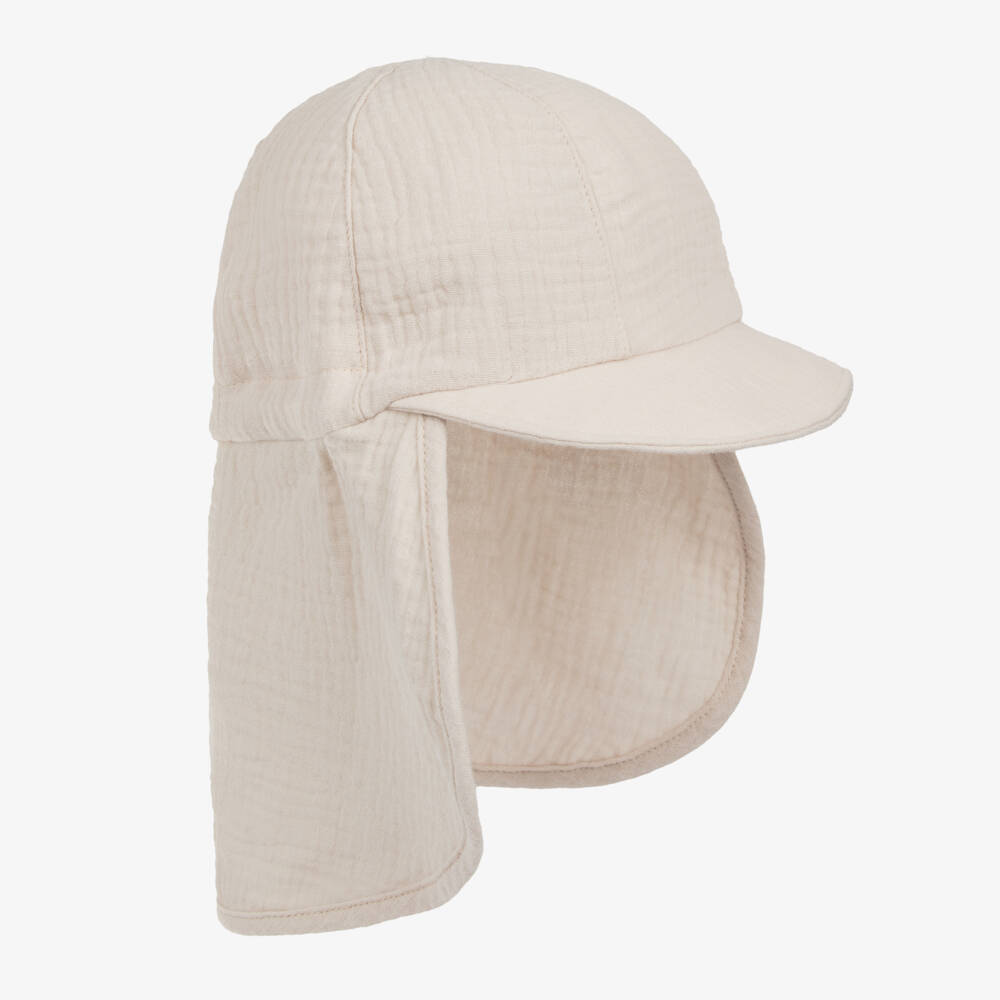 Jamiks-Boys Beige Cotton Legionnaire's Hat | Childrensalon Outlet
