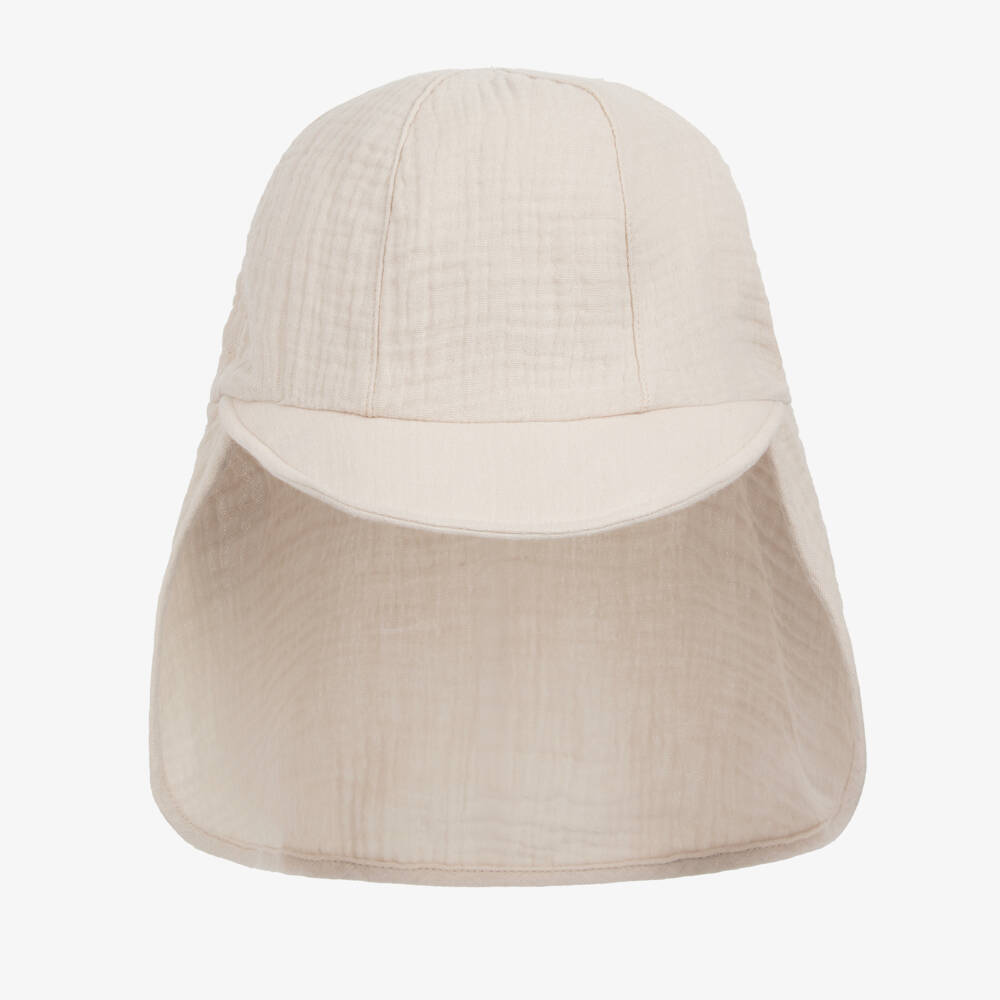 Jamiks-Boys Beige Cotton Legionnaire's Hat | Childrensalon Outlet