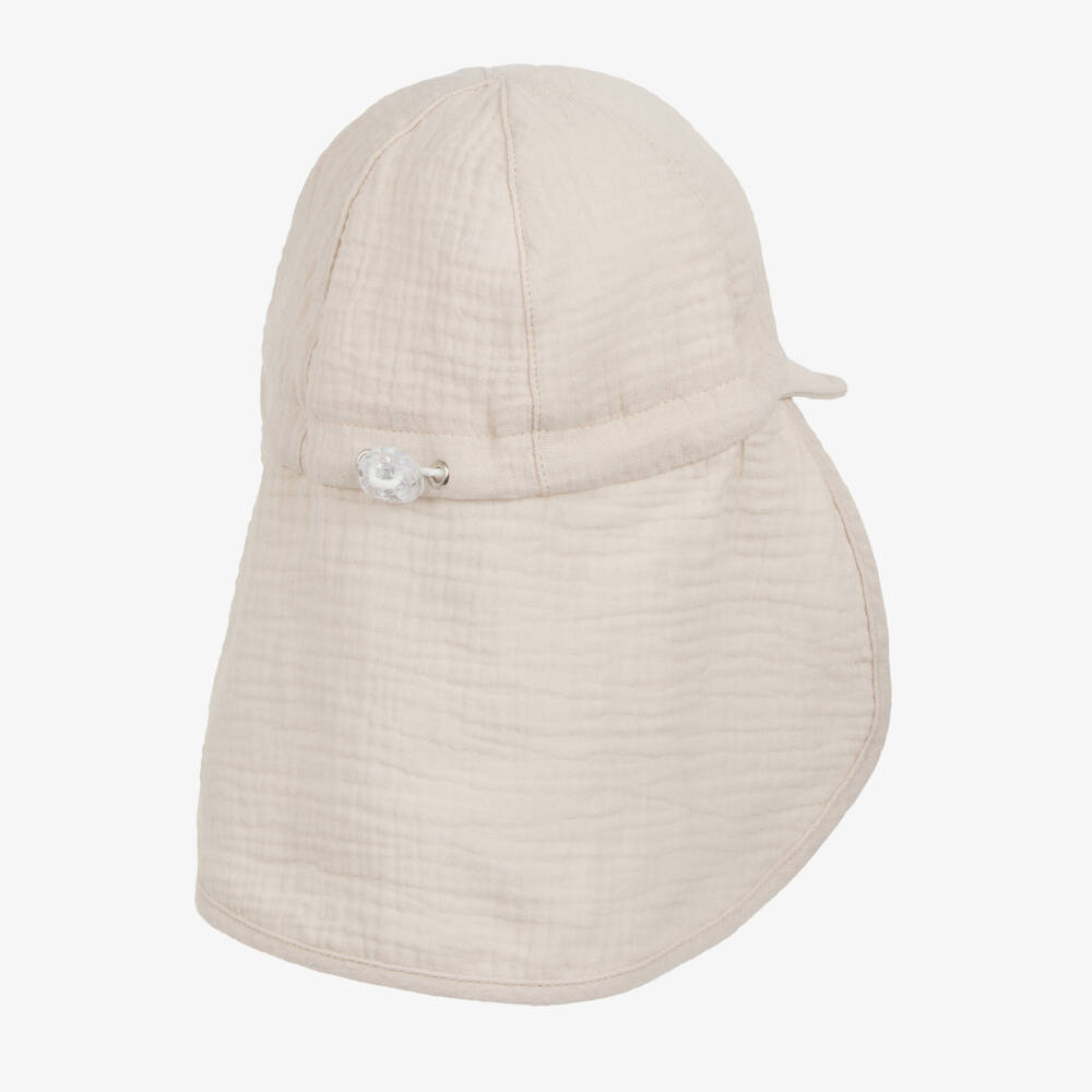 Jamiks-Boys Beige Cotton Legionnaire's Hat | Childrensalon Outlet