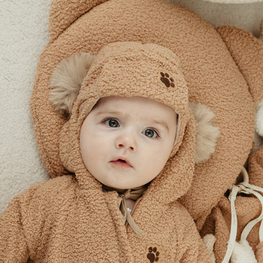 Jamiks-Boys Beige Sherpa Trapper Hat | Childrensalon Outlet