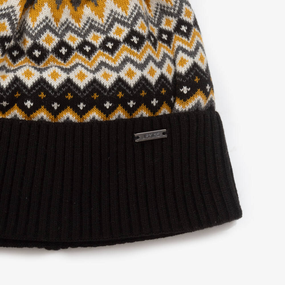 Jamiks-Boys Black Knitted Pom-Pom Beanie | Childrensalon Outlet
