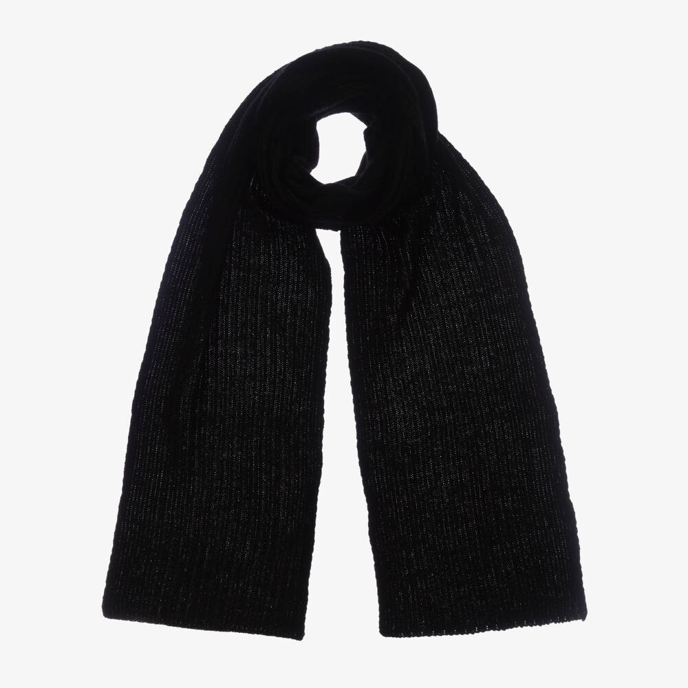 Jamiks-Boys Black Wool Blend Scarf | Childrensalon Outlet