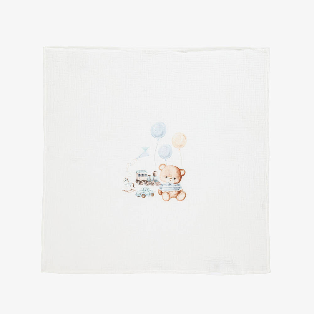 Jamiks-Boys' Blue Bear Muslin Ensemble | Childrensalon Outlet