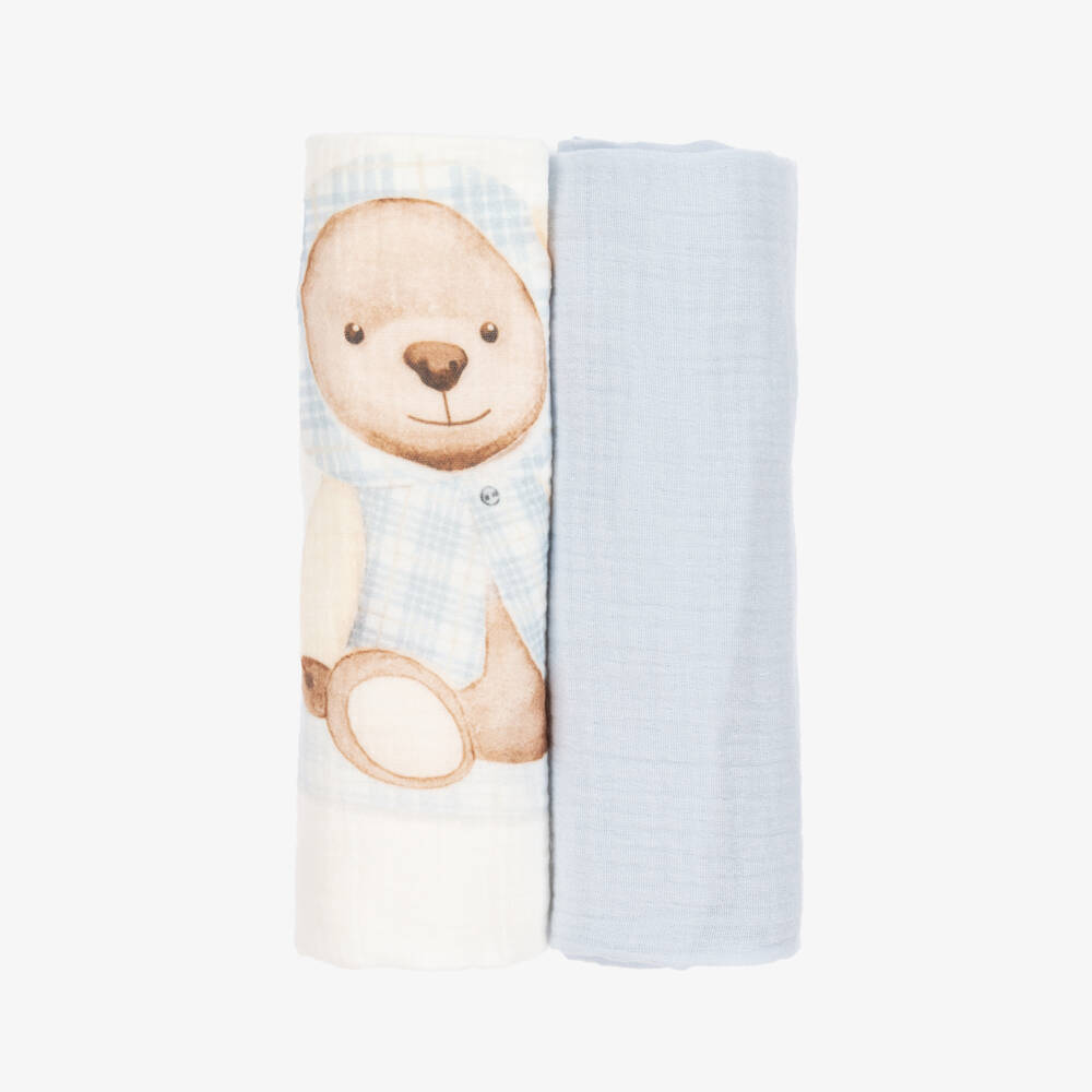 Jamiks-Boys Blue Bear Muslin Set | Childrensalon Outlet