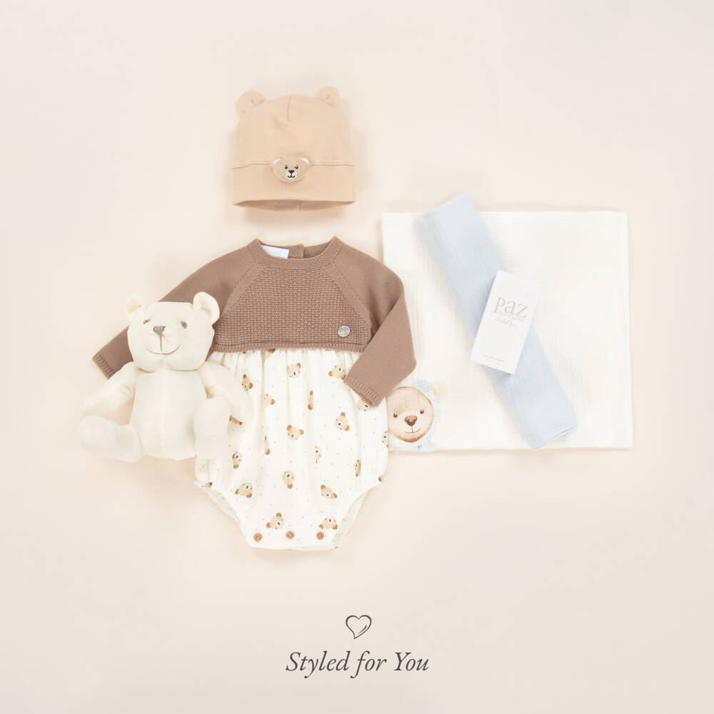 Jamiks-Boys Blue Bear Muslin Set | Childrensalon Outlet