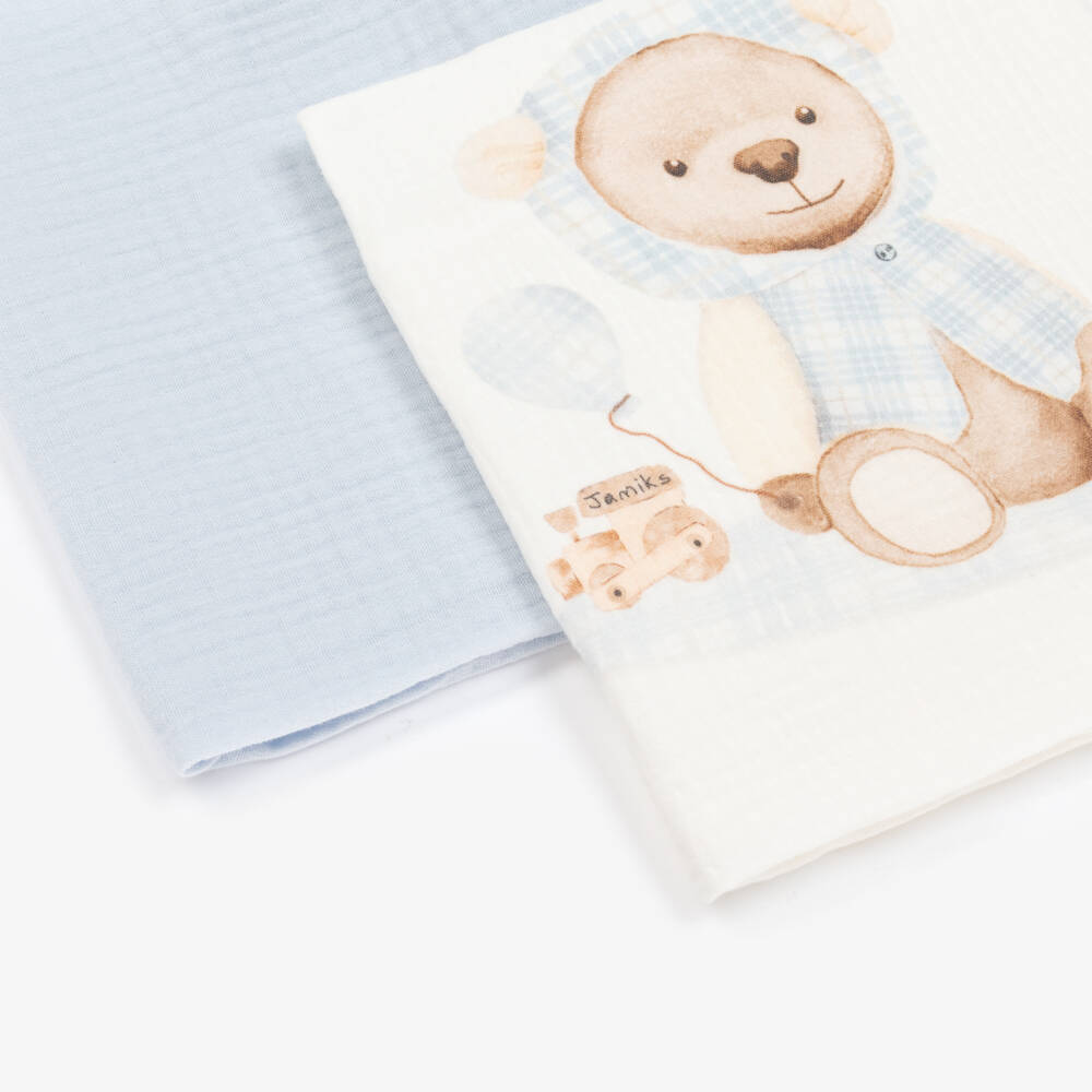Jamiks-Boys Blue Bear Muslin Set | Childrensalon Outlet