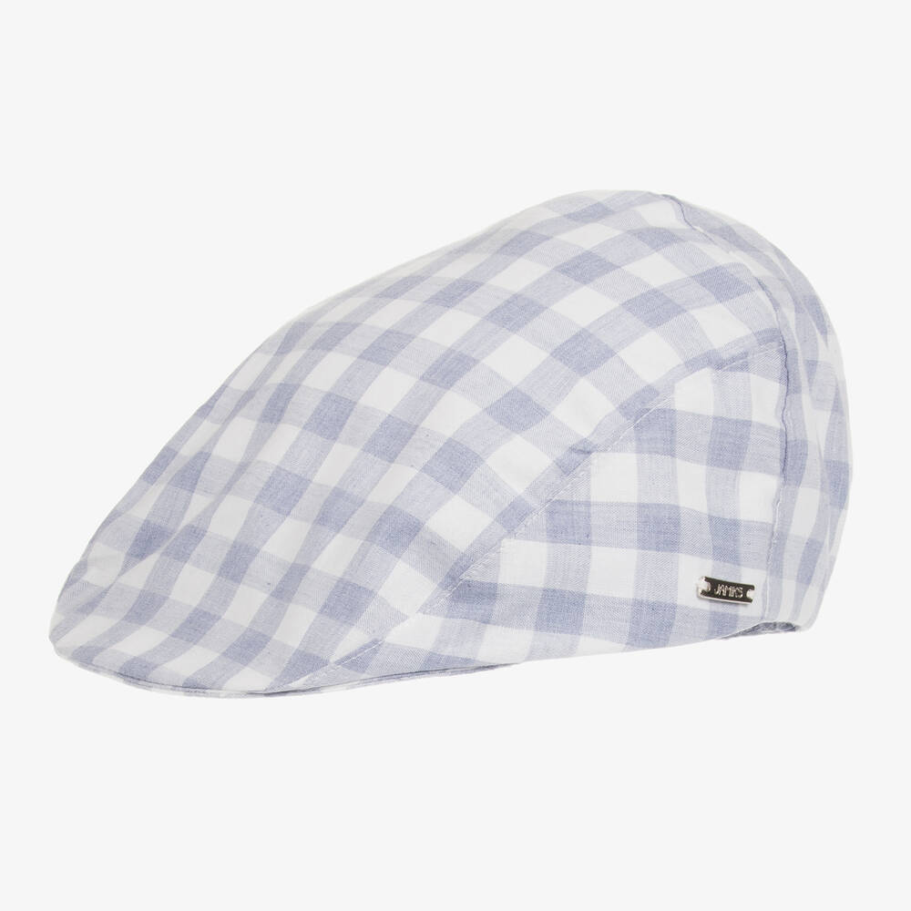 Jamiks-Синяя хлопковая кепка в клетку | Childrensalon Outlet