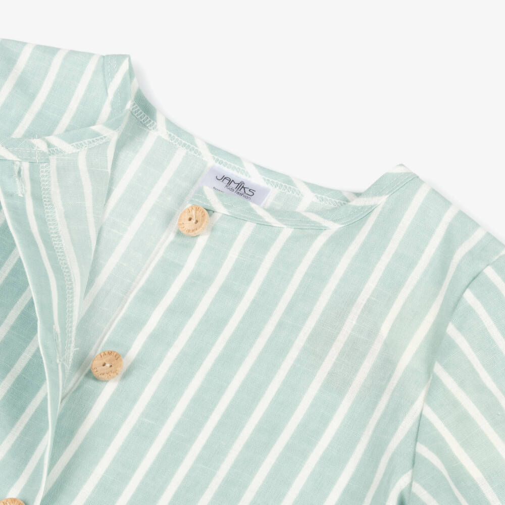 Jamiks-Летний комплект в зелёную полоску для мальчиков | Childrensalon Outlet