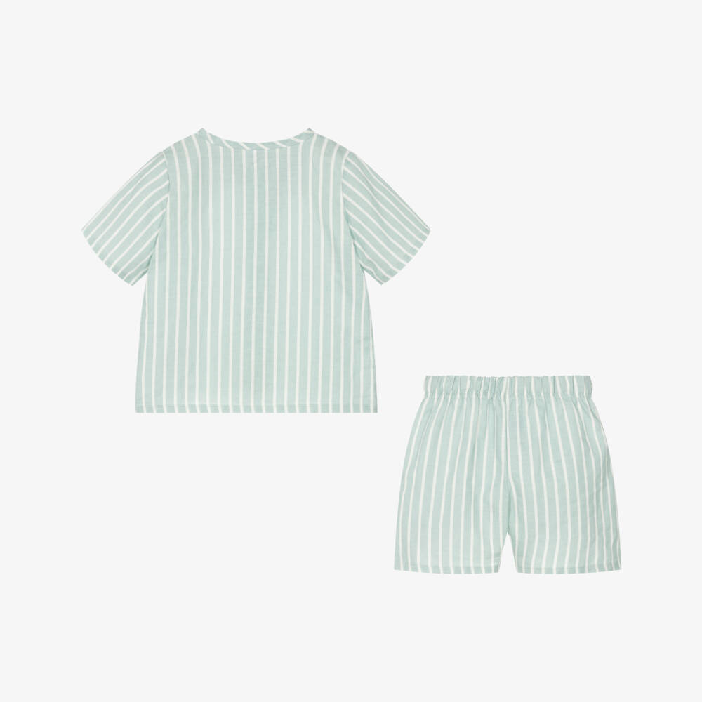 Jamiks-Летний комплект в зелёную полоску для мальчиков | Childrensalon Outlet