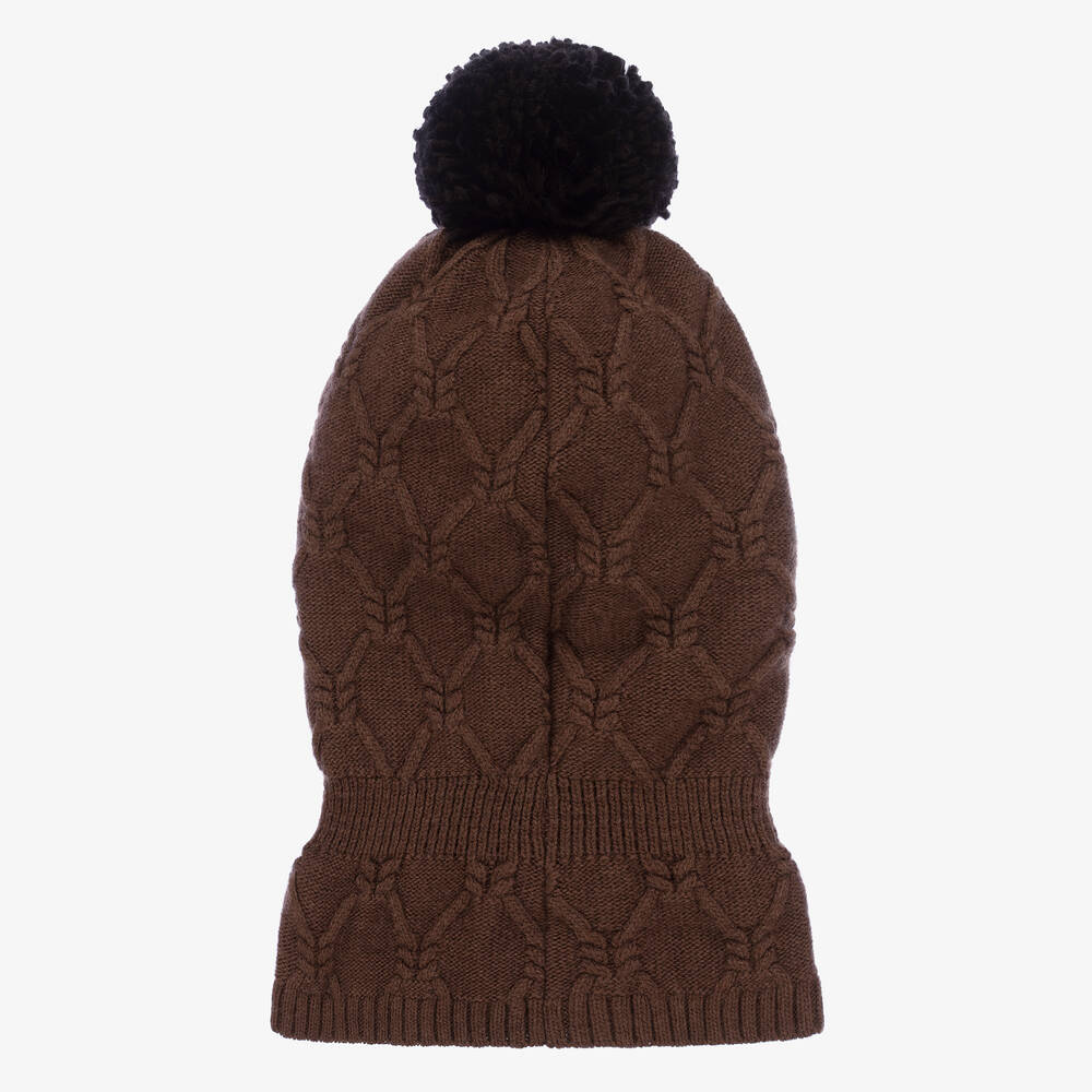 Jamiks-Boys Brown Pom-Pom Balaclava | Childrensalon Outlet