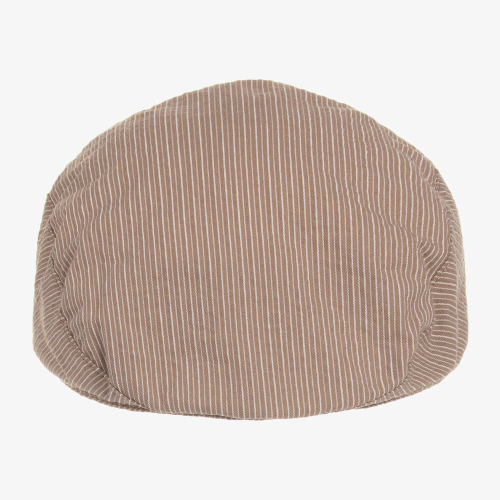 Jamiks-Коричневая хлопковая кепка в полоску | Childrensalon Outlet