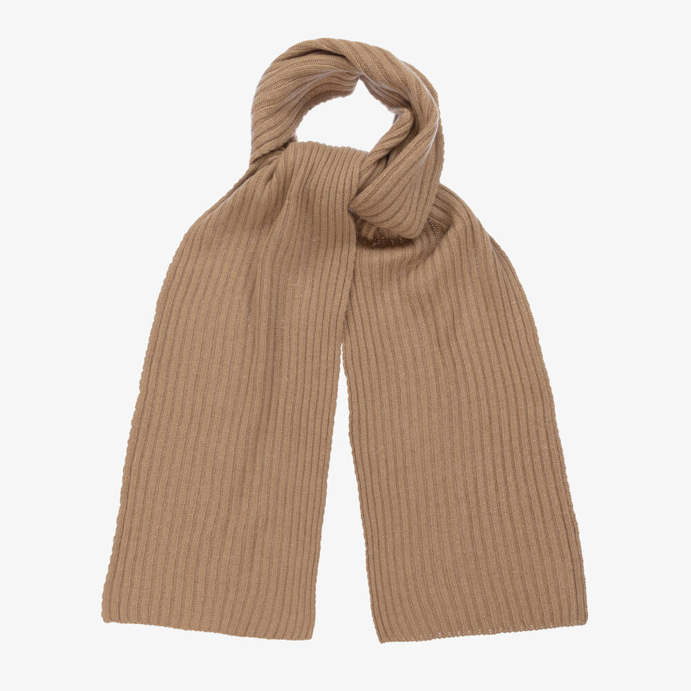 Jamiks-Boys Brown Wool Blend Scarf | Childrensalon Outlet