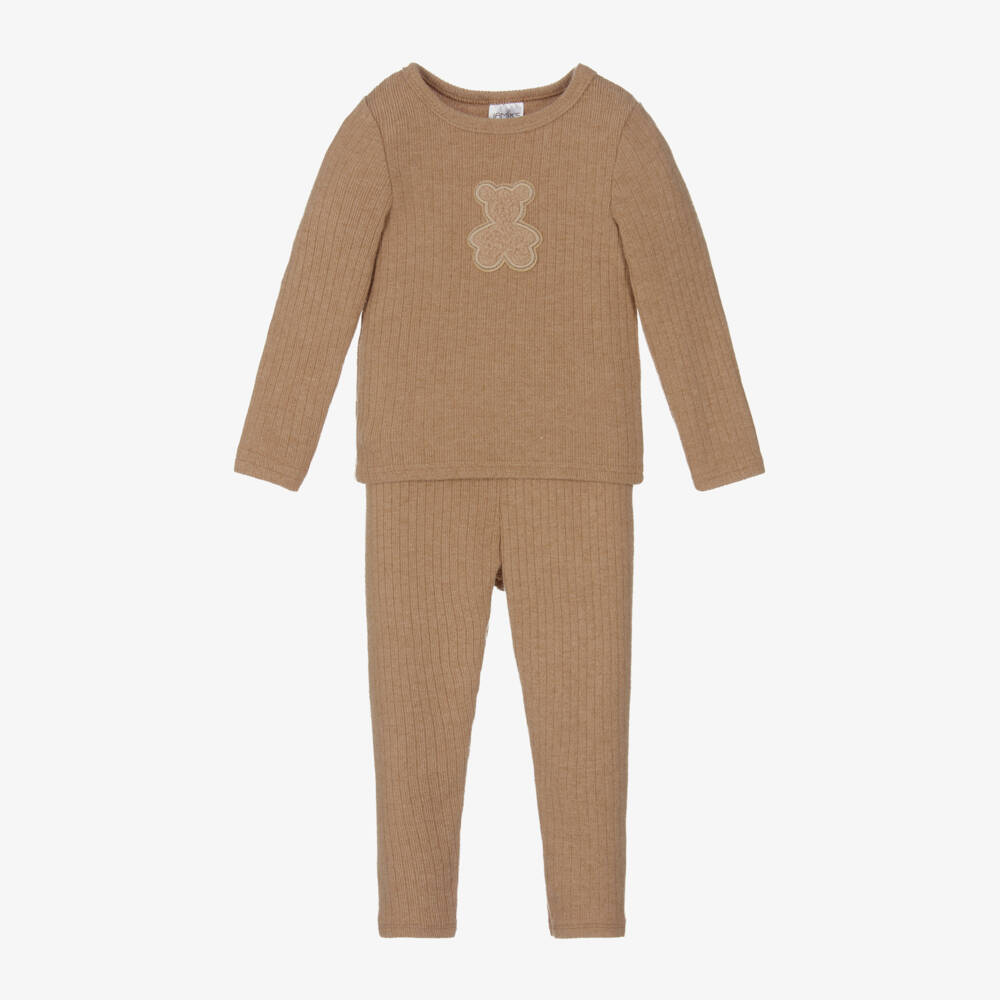 Jamiks-Boys Caramel Jersey Trouser Set | Childrensalon Outlet