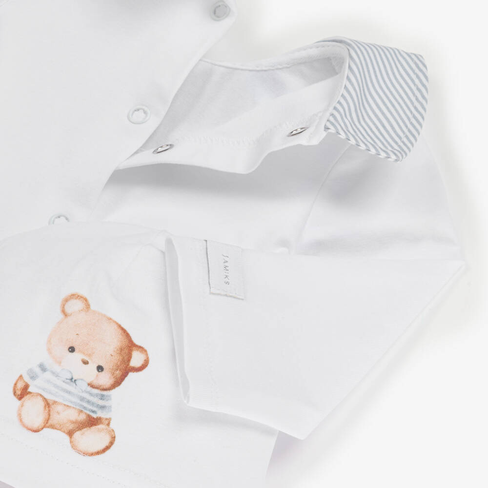 Jamiks-Boys Cotton White Ensemble with Hat | Childrensalon Outlet