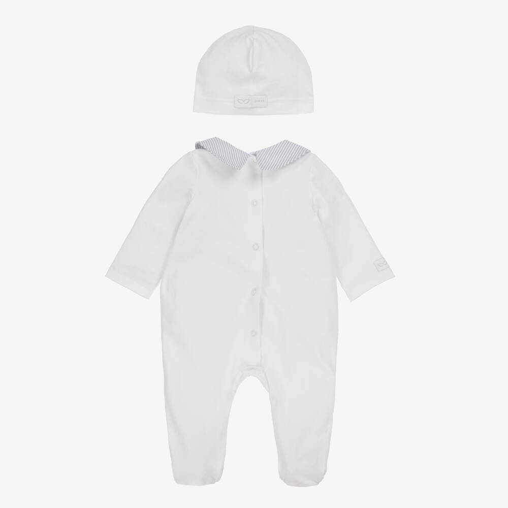 Jamiks-Boys Cotton White Ensemble with Hat | Childrensalon Outlet