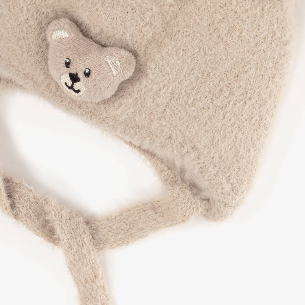 Jamiks-Boys Cozy Beige Bear Knit Cap | Childrensalon Outlet