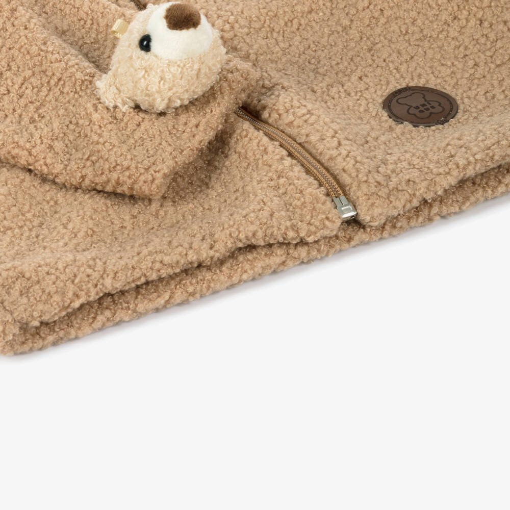 Jamiks-بدلة رياضية بتصميم دب فليس بوكليه لون بيج للمواليد | Childrensalon Outlet