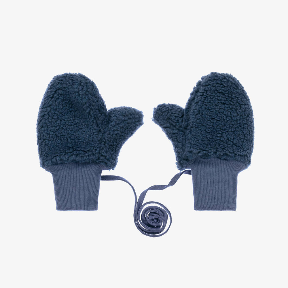 Jamiks - Синие флисовые рукавицы из овчины | Childrensalon