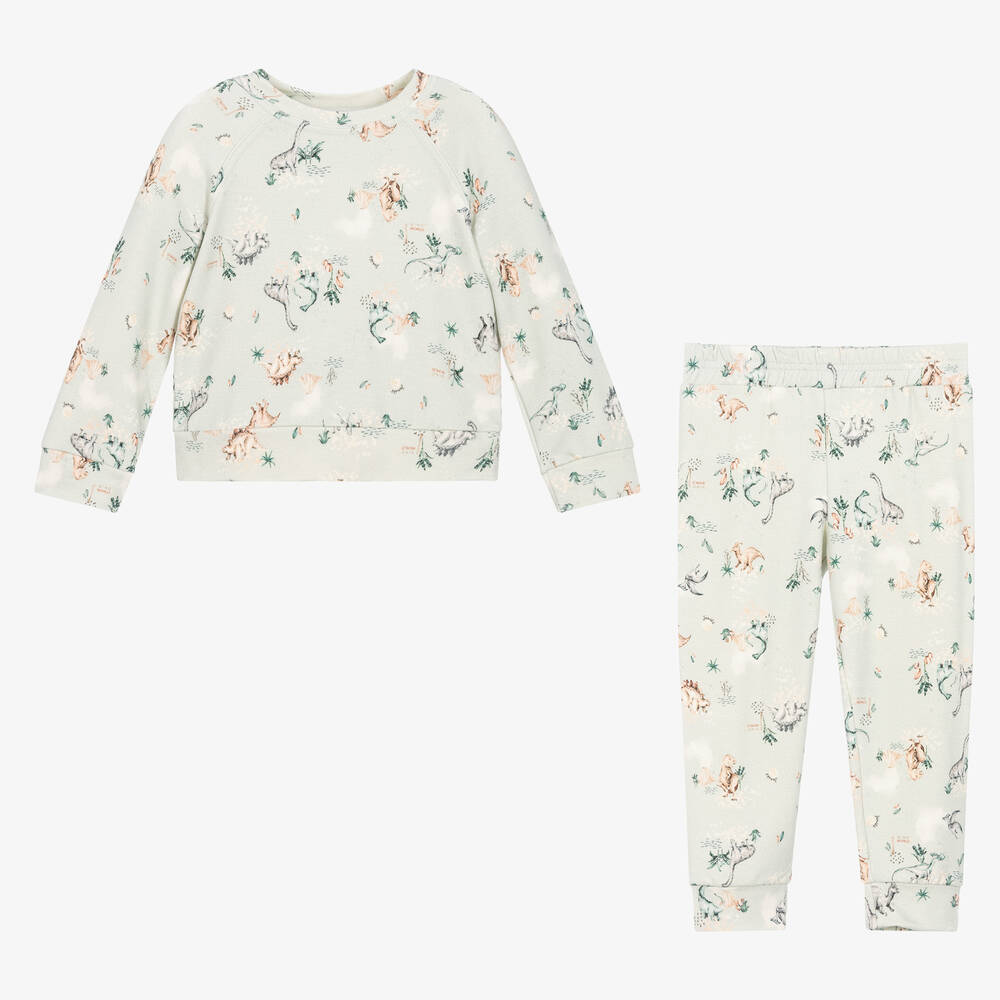 Jamiks-Зеленый топ со штанишками из вискозы для мальчиков | Childrensalon Outlet