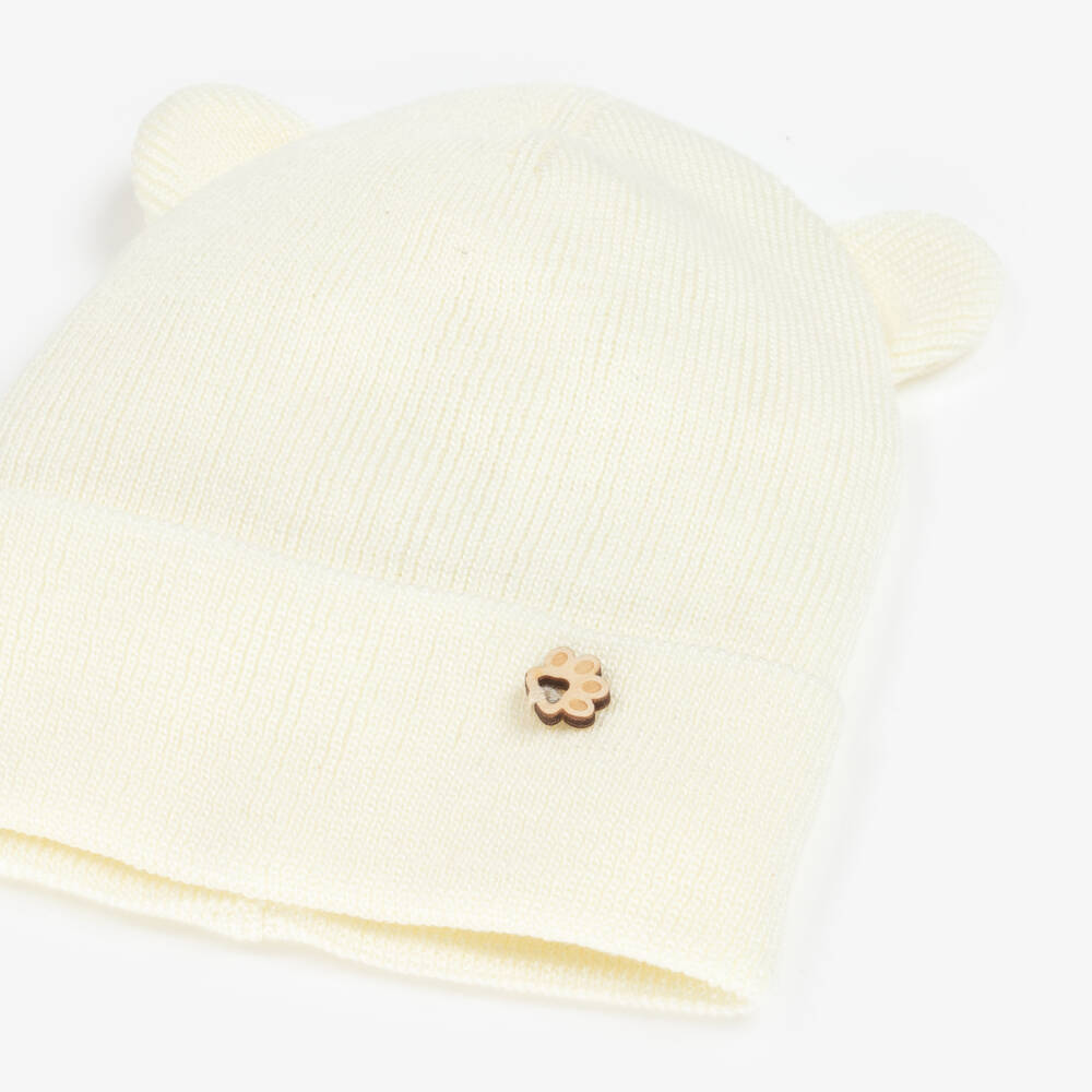 Jamiks-Кремовая бамбуковая вязаная шапка для мальчиков | Childrensalon Outlet