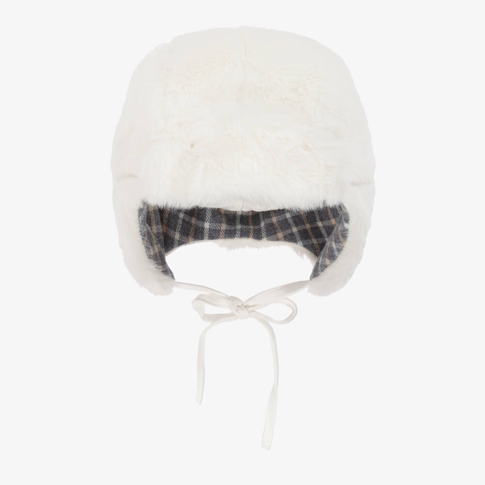 Jamiks-قبعة فرو عاجي ناعم للأولاد | Childrensalon Outlet