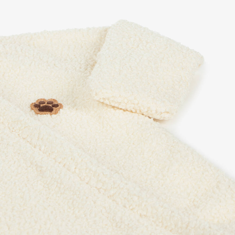 Jamiks-Boys Ivory Fleece Pramsuit | Childrensalon Outlet