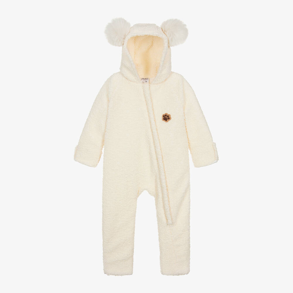 Jamiks-Boys Ivory Fleece Pramsuit | Childrensalon Outlet