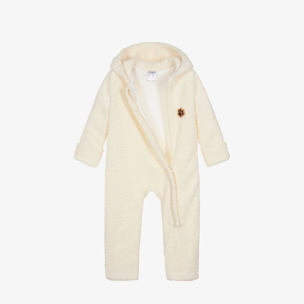 Jamiks-Boys Ivory Fleece Pramsuit | Childrensalon Outlet