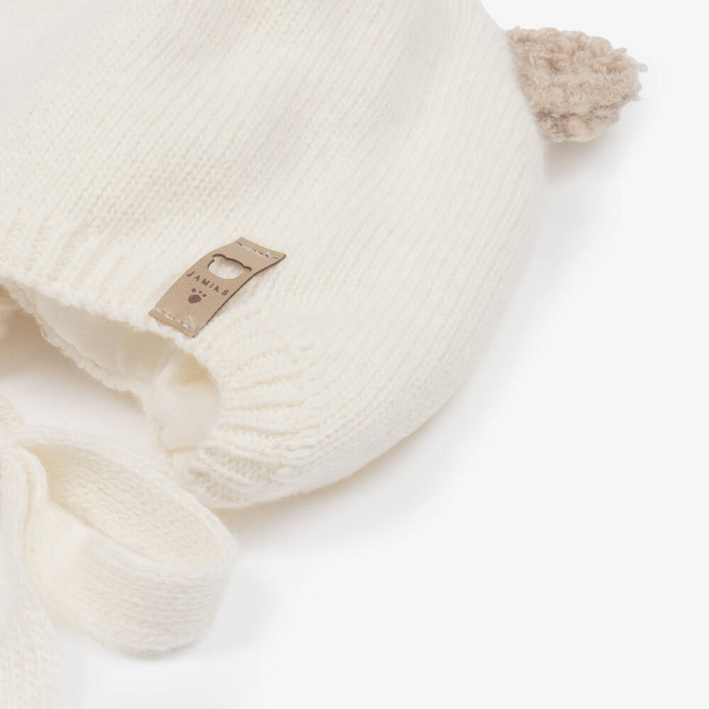 Jamiks-Boys Ivory Knit Earflap Hat | Childrensalon Outlet