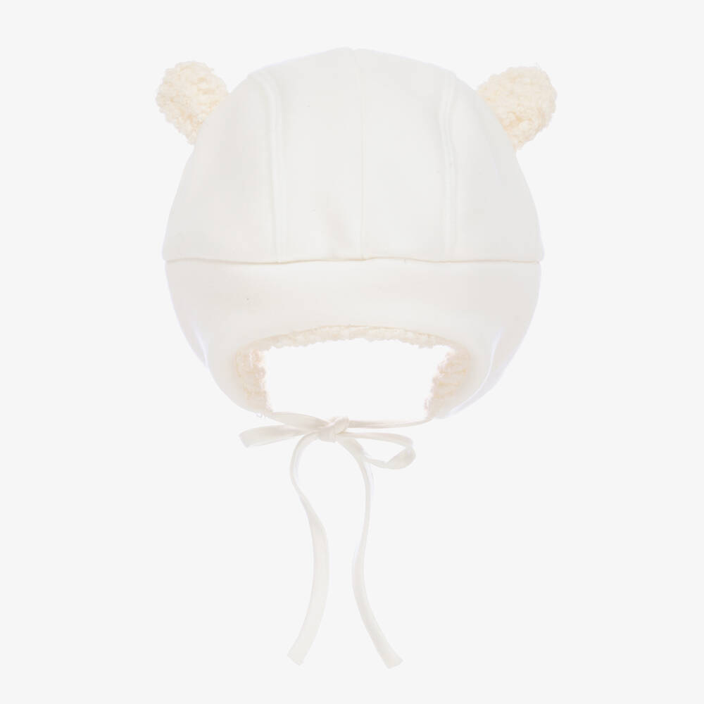 Jamiks-Boys Ivory Teddy Ear Cap | Childrensalon Outlet
