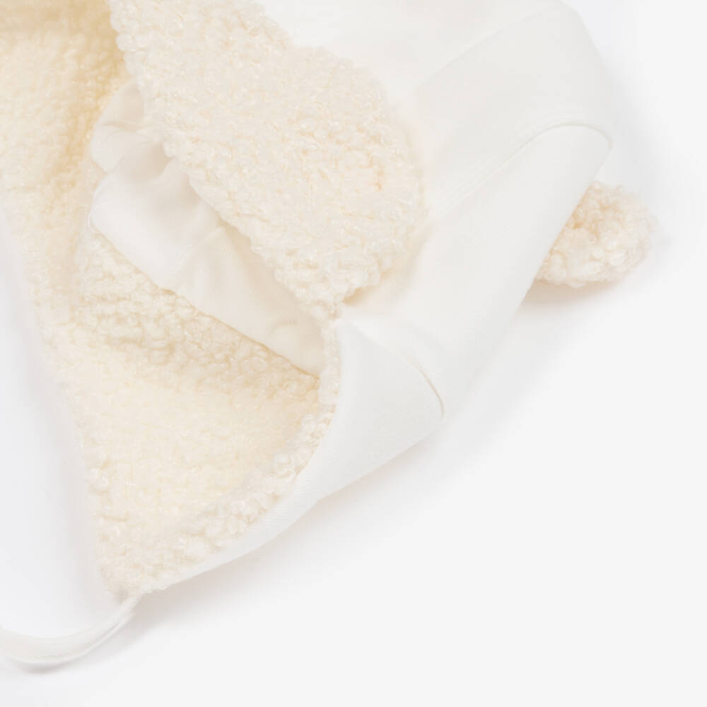 Jamiks-Boys Ivory Teddy Ear Cap | Childrensalon Outlet