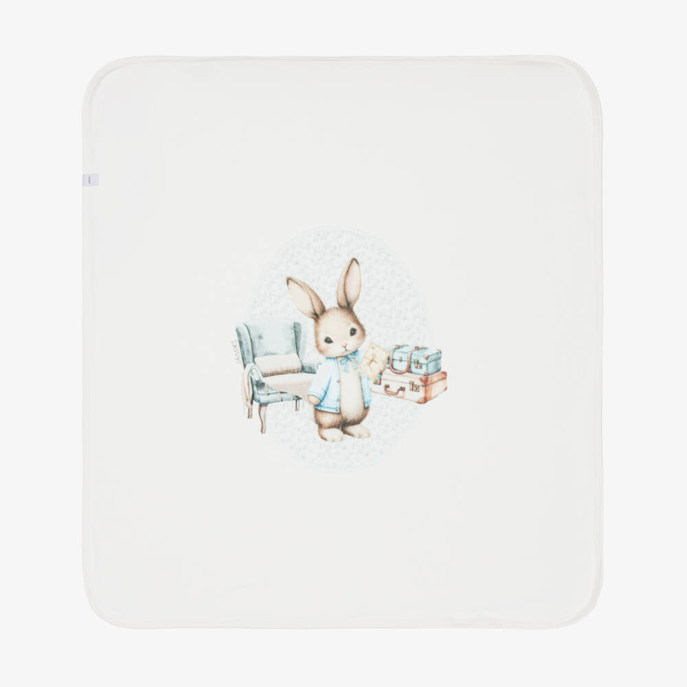 Jamiks-Boys Ivory Velour Bunny Babysuit Set | Childrensalon Outlet