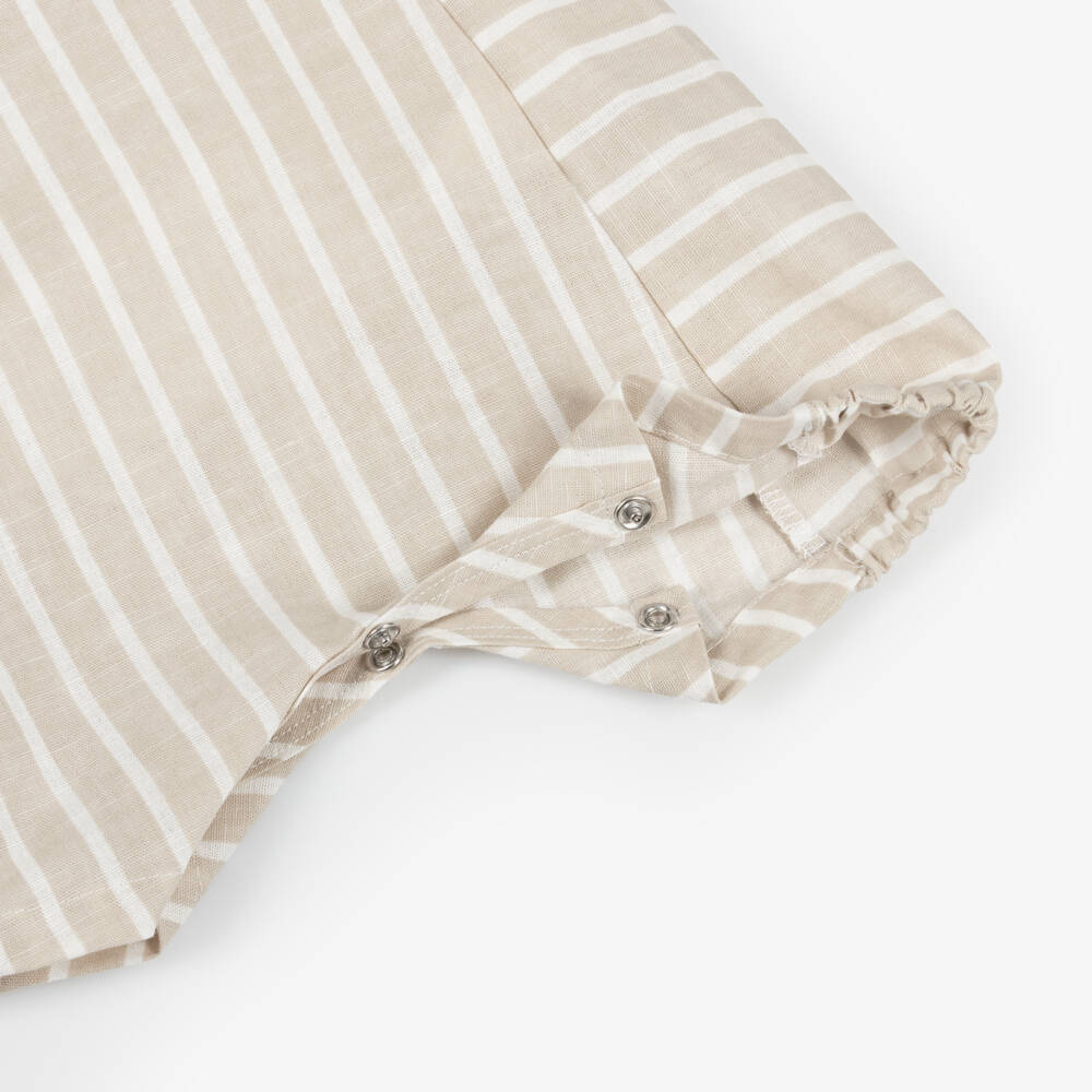 Jamiks-Boys Linen Blend Dungaree Ensemble | Childrensalon Outlet