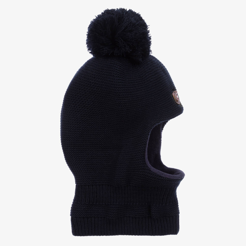 Jamiks-Boys Navy Blue Knitted Pom-Pom Balaclava | Childrensalon Outlet