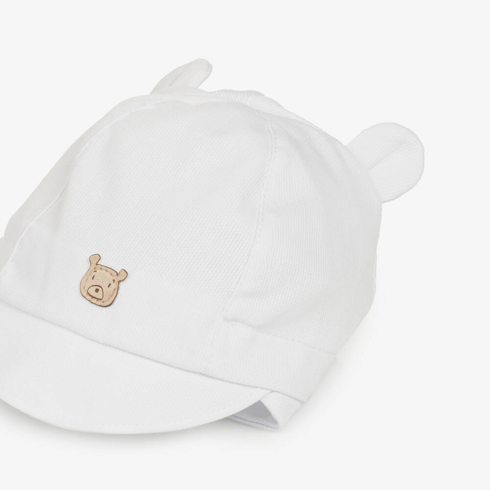 Jamiks-قبعة قطنية بيضاء عضوية للأولاد | Childrensalon Outlet