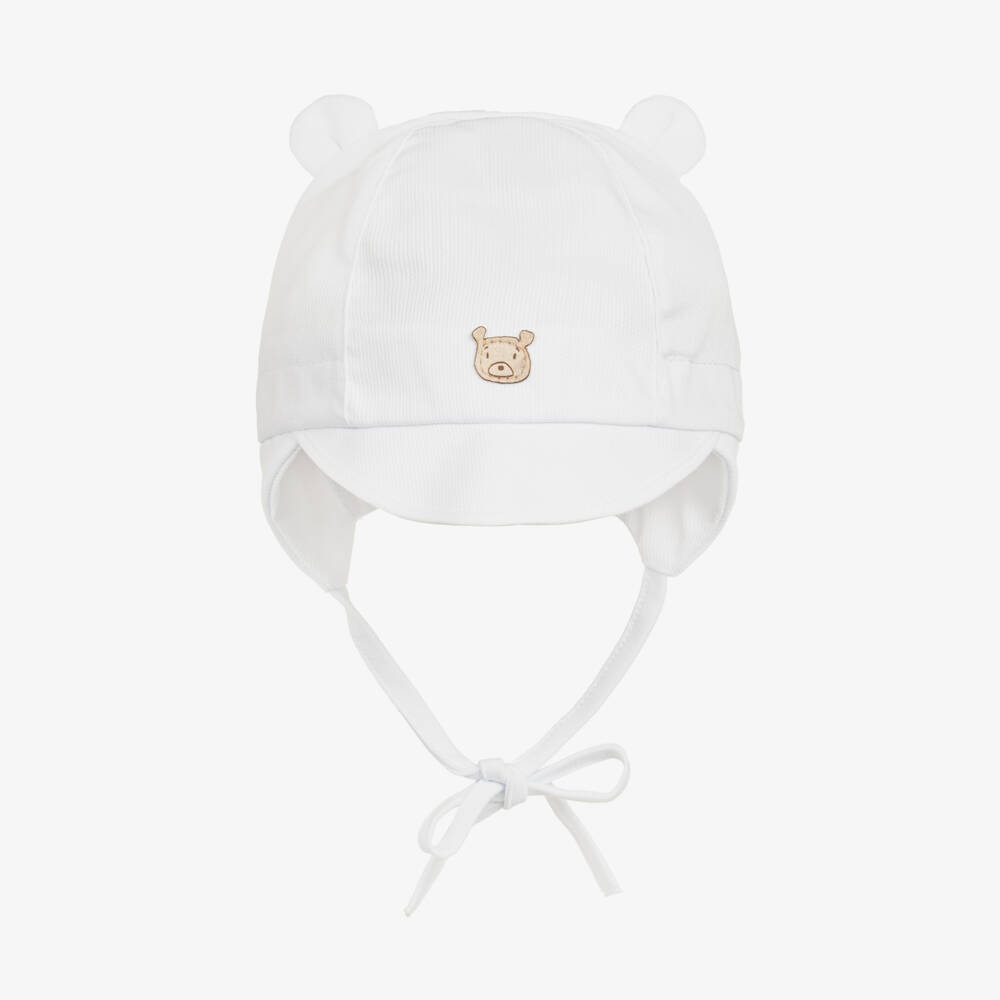 Jamiks-قبعة قطنية بيضاء عضوية للأولاد | Childrensalon Outlet