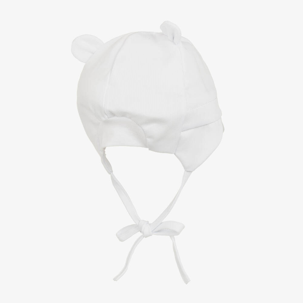 Jamiks-قبعة قطنية بيضاء عضوية للأولاد | Childrensalon Outlet