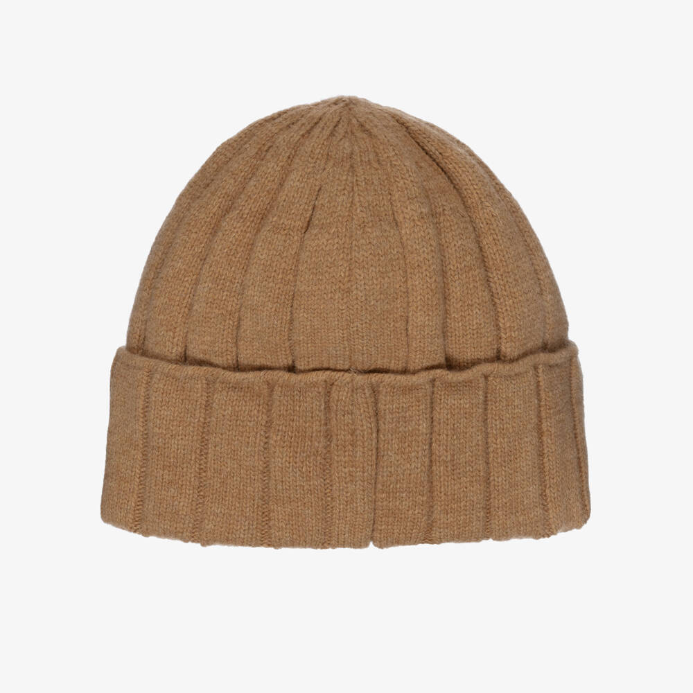 Jamiks-Boys Ribbed Beige Wool Hat | Childrensalon Outlet