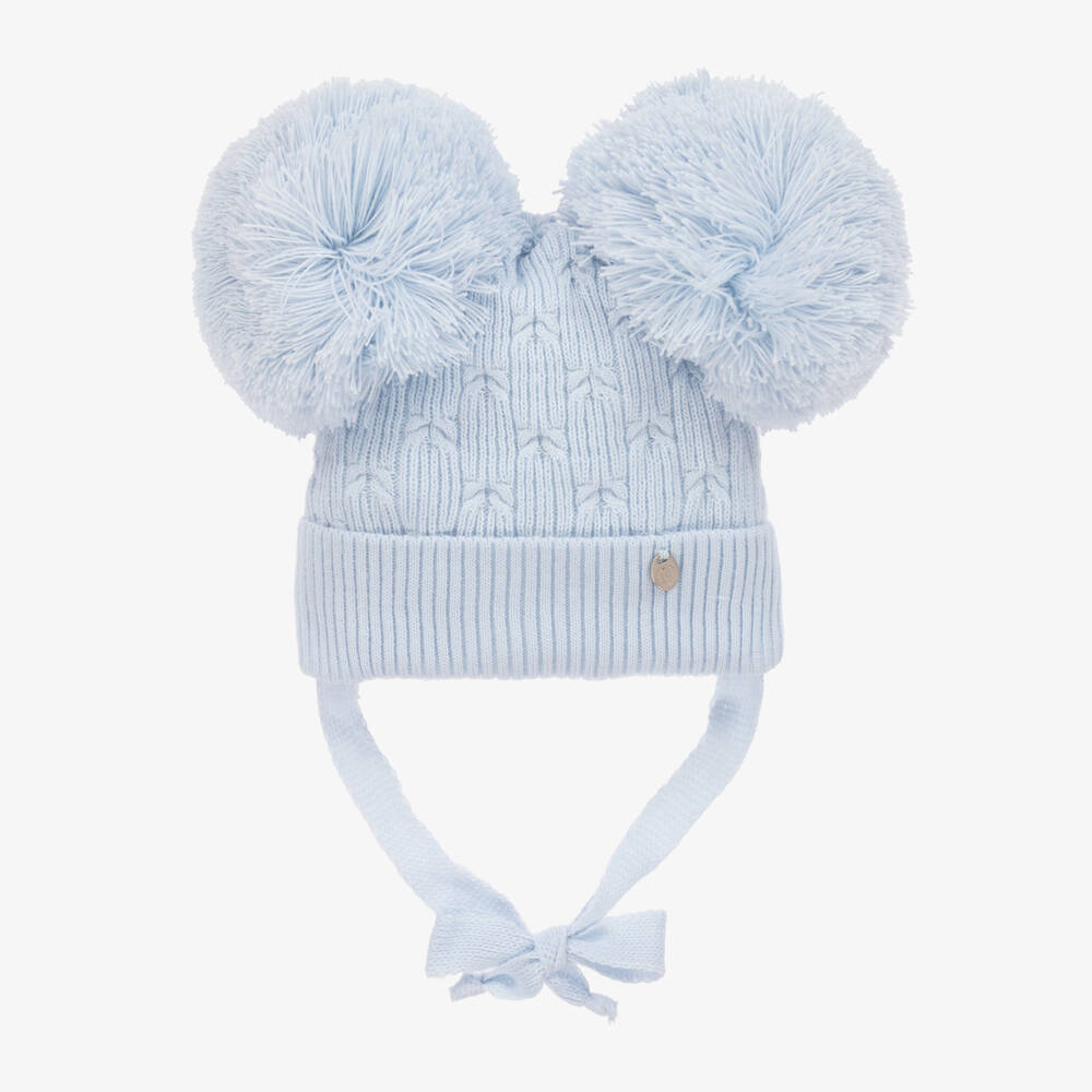 Jamiks-Boys Sky-Hued Knit Pom Hat | Childrensalon Outlet
