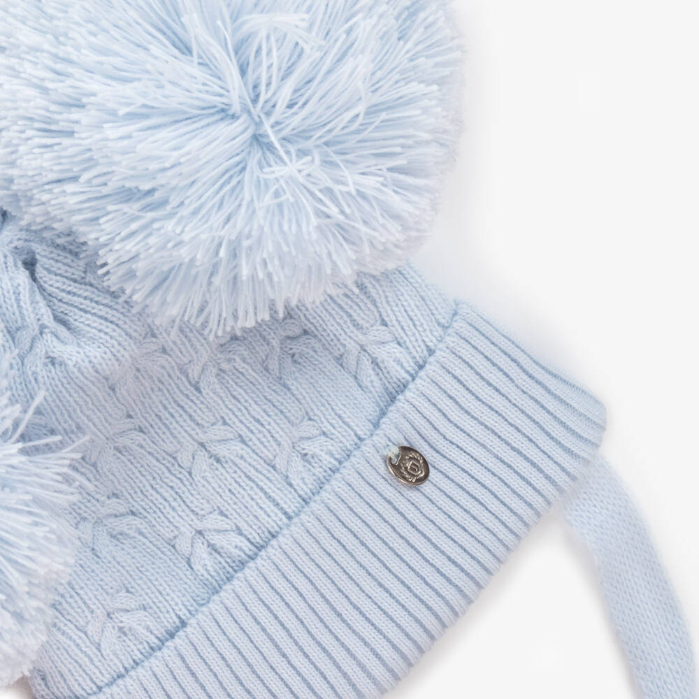 Jamiks-Boys Sky-Hued Knit Pom Hat | Childrensalon Outlet