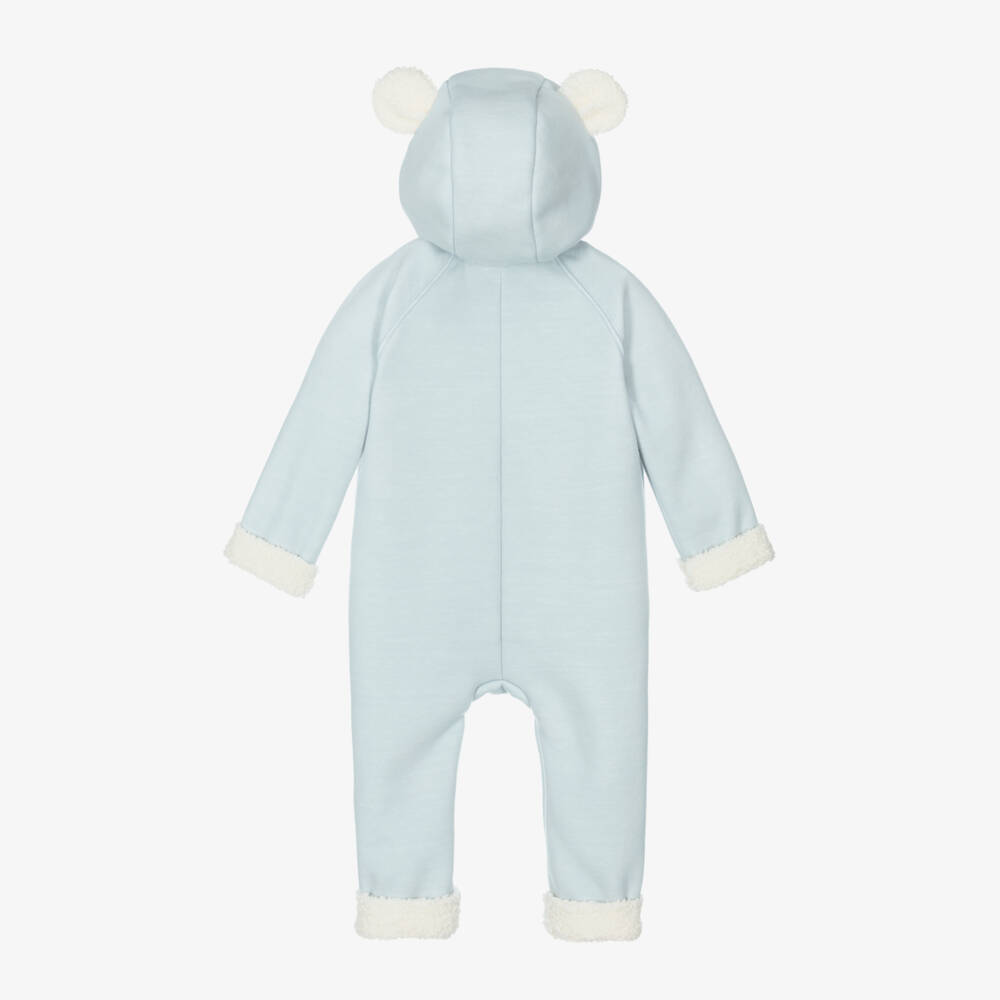 Jamiks-Boys Soft Blue Teddy Pramsuit | Childrensalon Outlet