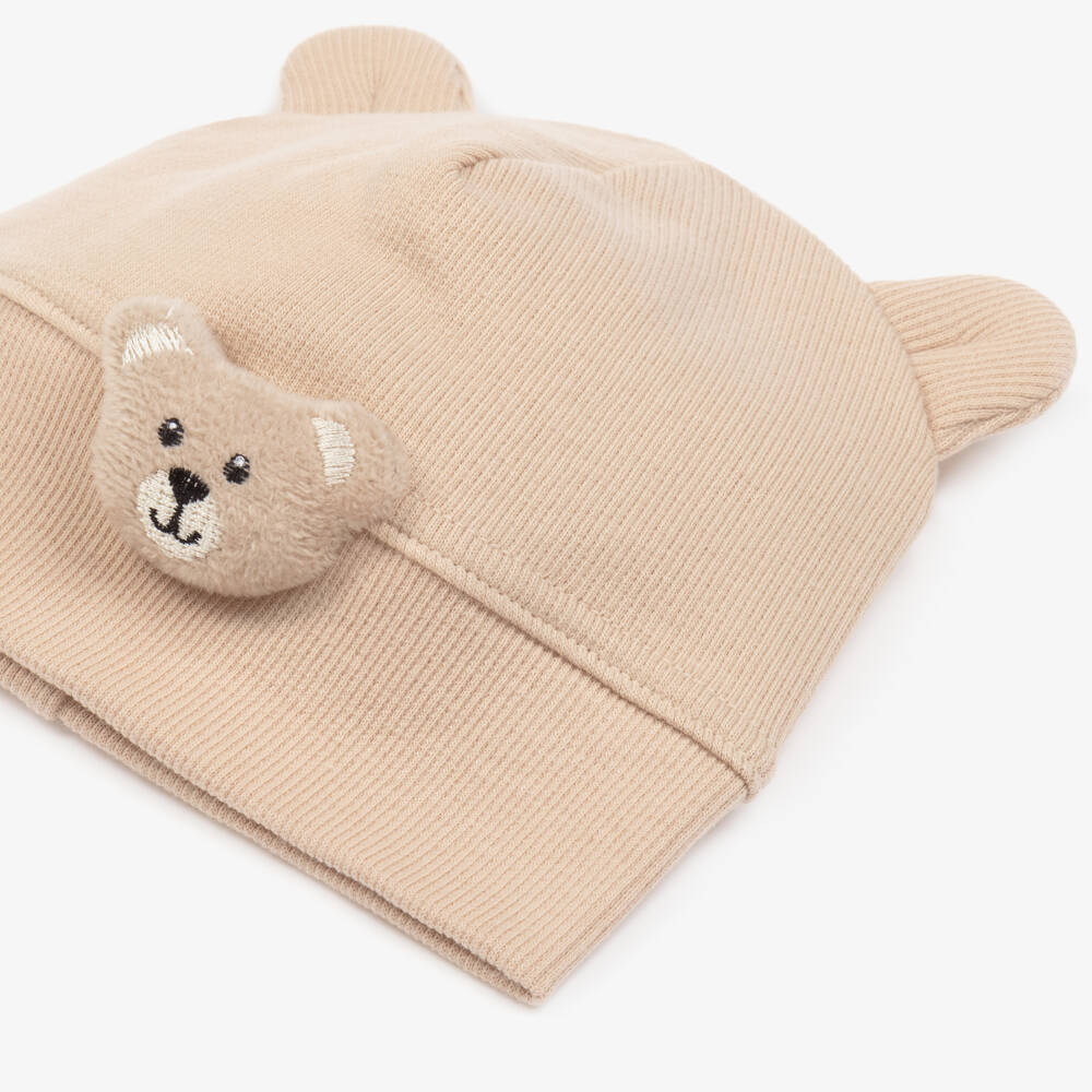 Jamiks-قبعة بيبي تيدي بير قطن لون بيج | Childrensalon Outlet